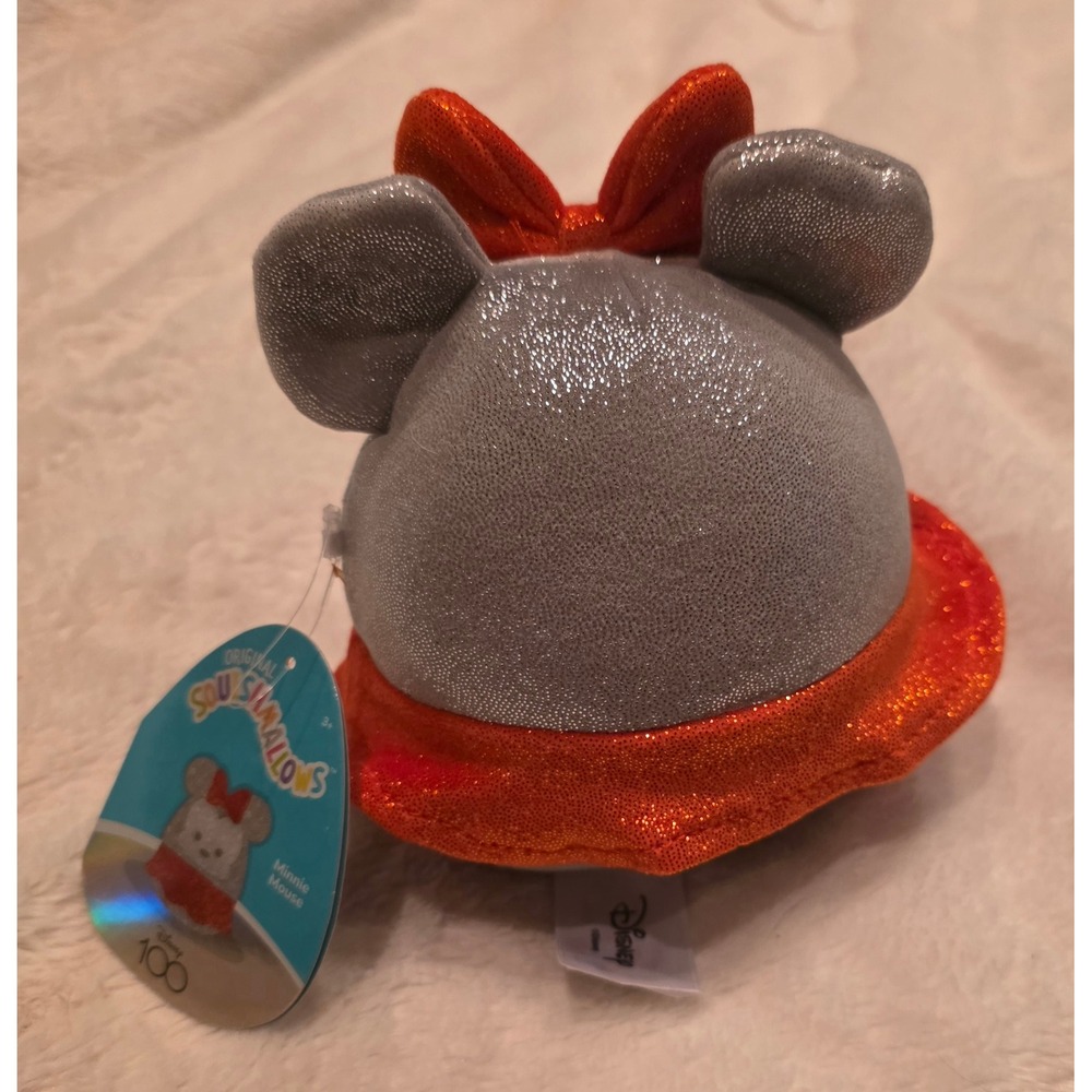 Disney 100 Minnie Mouse Squishmallow 5" Silver Glitter Plush NWT Authentic - Picture 2 of 7